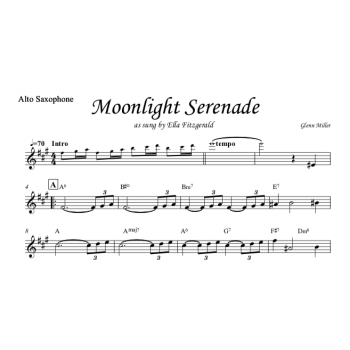 Moonlight Serenade, Glenn Miller - Alto Saxophone (Eb-Instrument)
